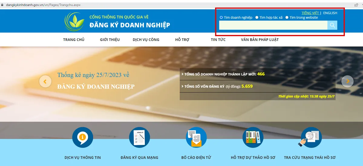 Cổng thông tin quốc gia về đăng ký doanh nghiệp