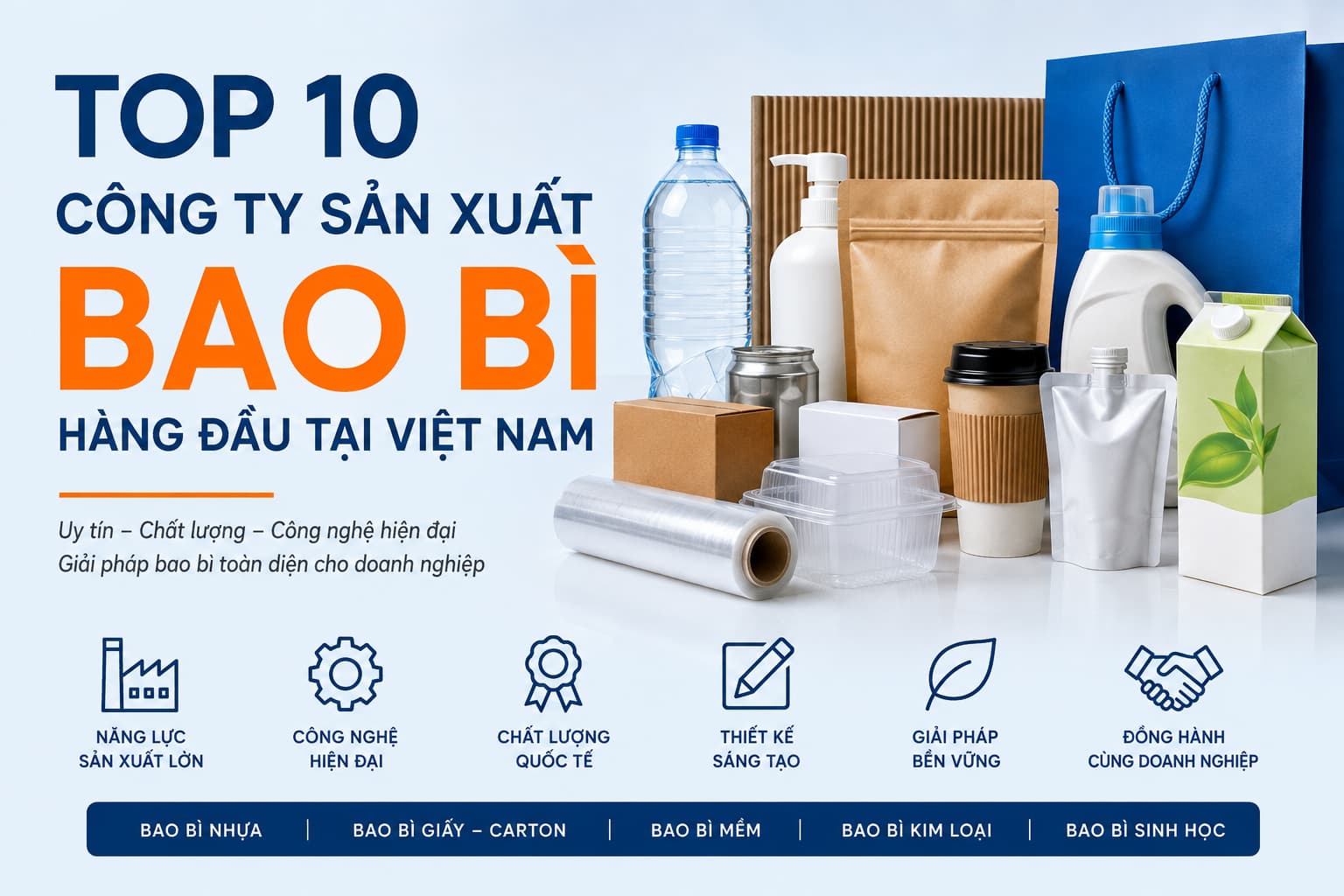 Các nhóm bao bì nhựa giấy carton mềm và kim loại