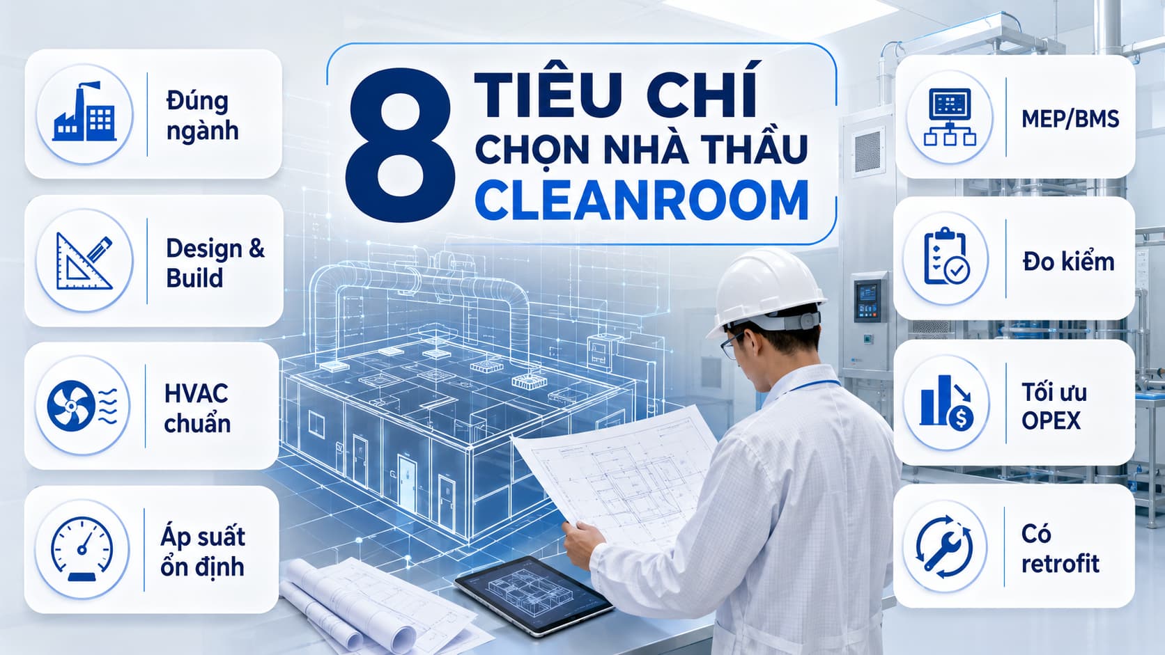 8 tiêu chí chọn nhà thầu cleanroom phòng sạch