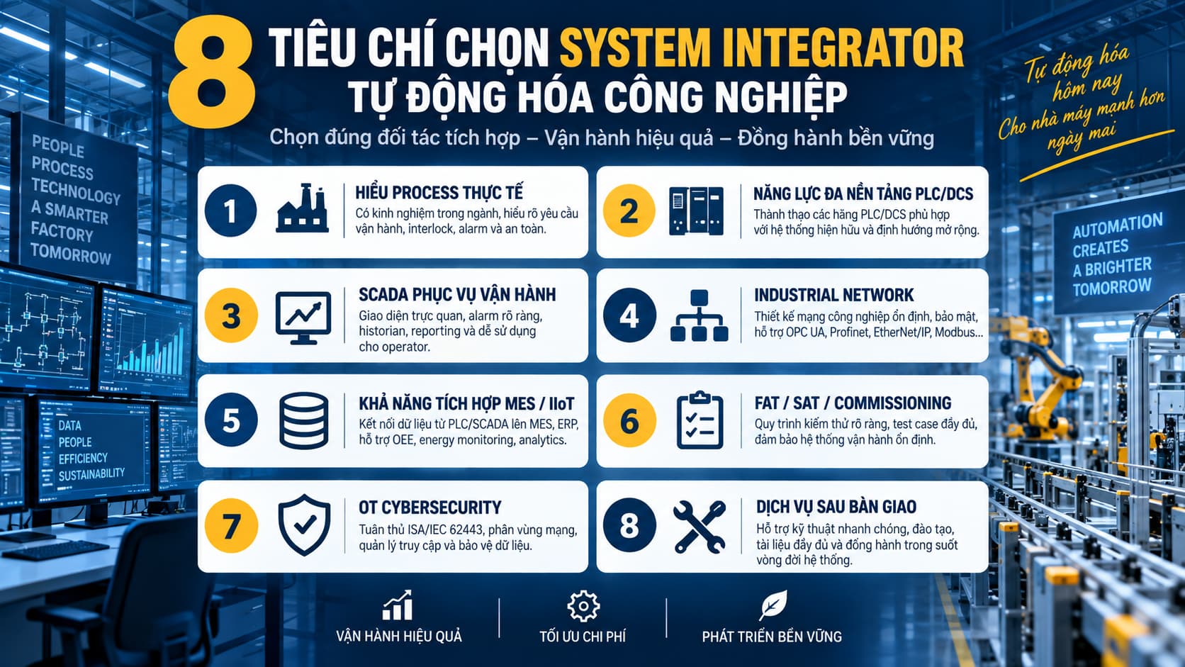 8 tiêu chí chọn System Integrator tự động hóa công nghiệp