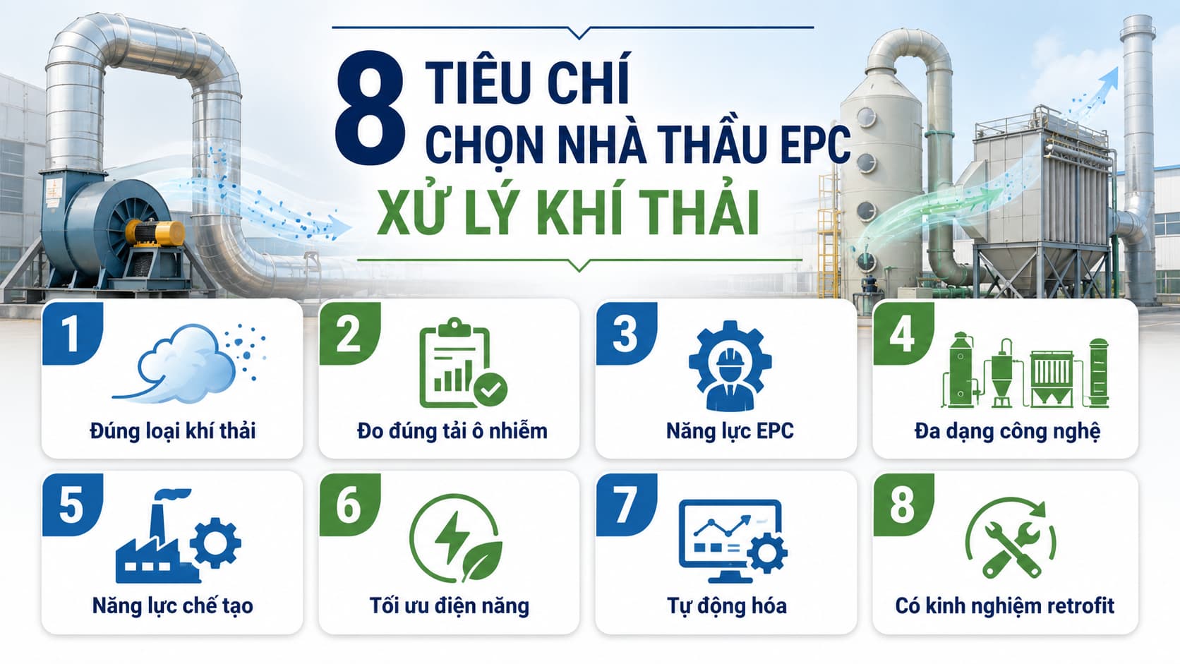 8 tiêu chí chọn nhà thầu EPC xử lý khí thải công nghiệp
